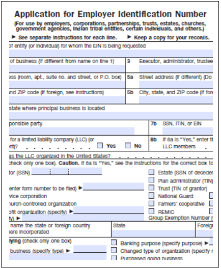 Employer Identification Number (EIN) Order Form - Delaware Business Incorporators, Inc.