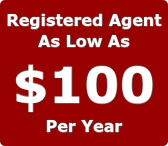 registered agent service as low as 100 dollars per year
